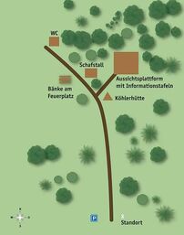Lageplan des Naherholungsgebiet Hambörn